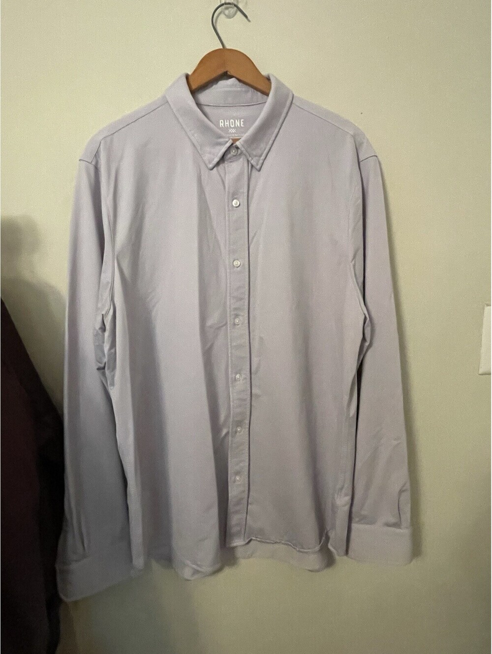 Rhone Commuter Dress Shirt Men XL Light Purple Lavender Long Sleeve